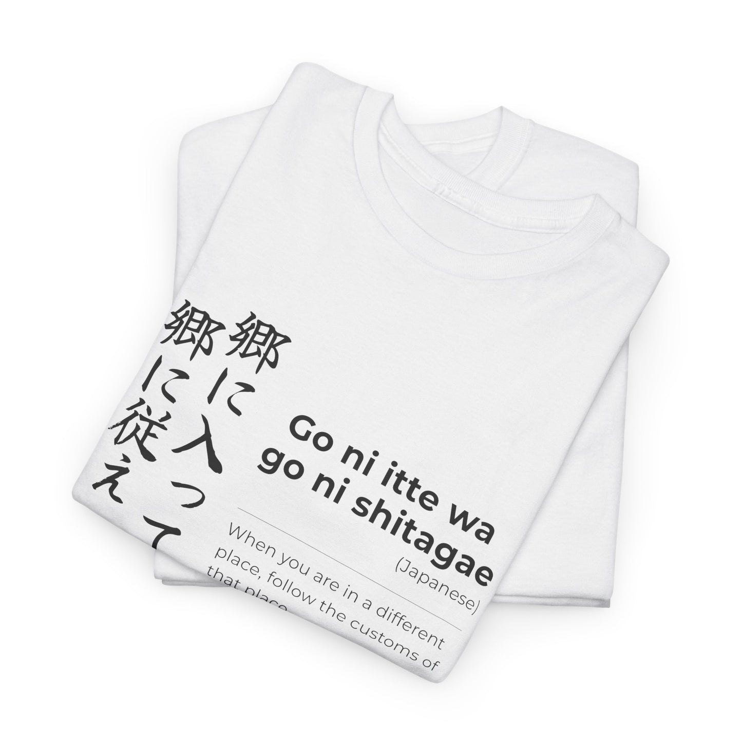 Gou ni itte wa Gou ni shitagahe (When in Rome, do as the Romans do) Unisex T-shirt