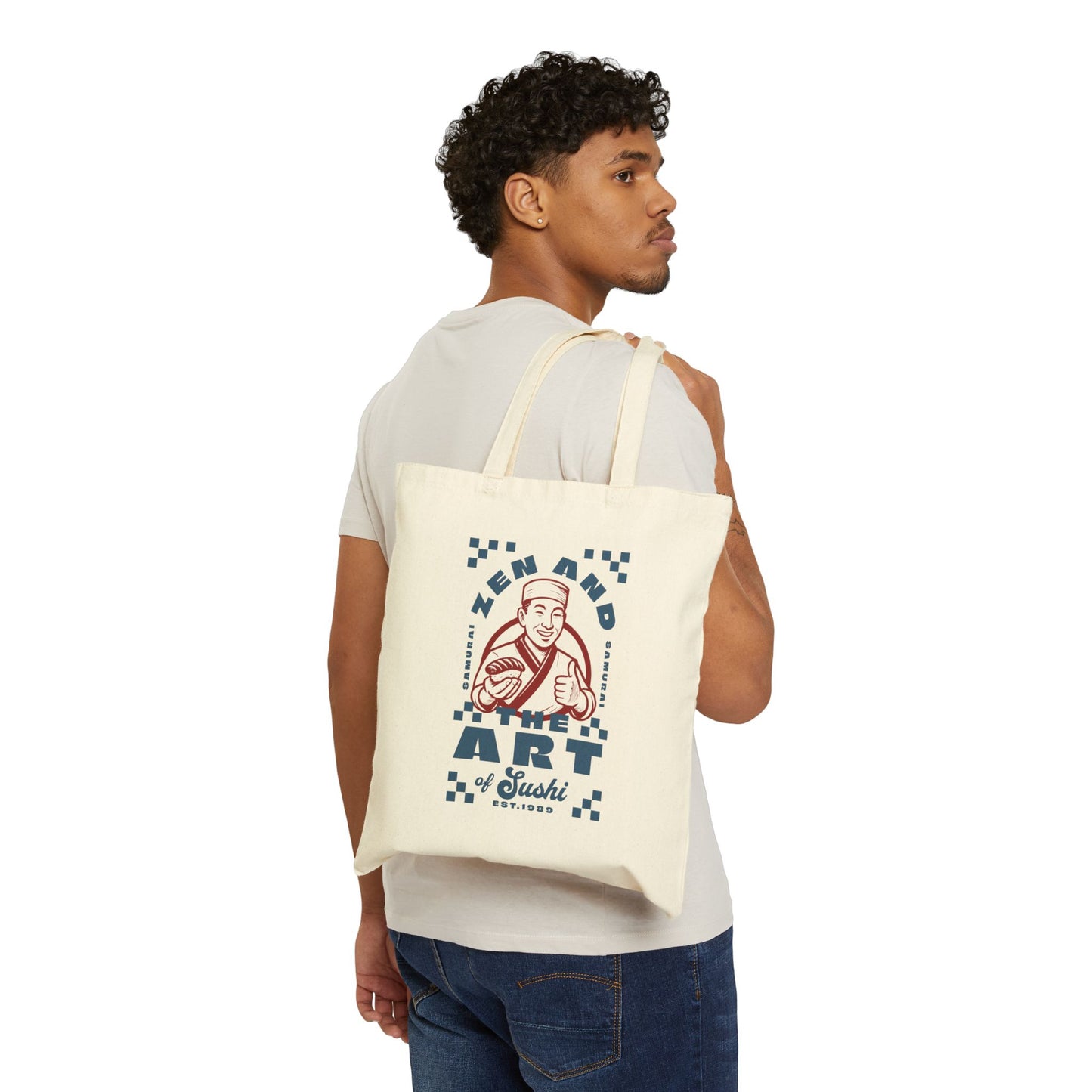 Sushi Chef Cotton Canvas Tote Bag