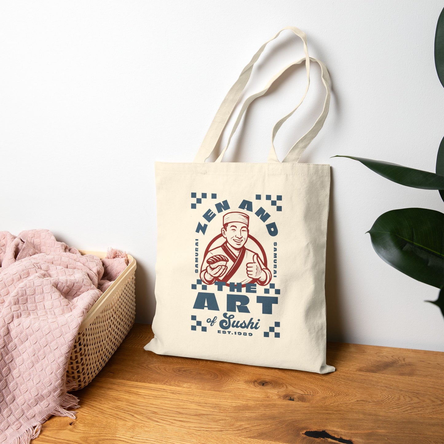 Sushi Chef Cotton Canvas Tote Bag