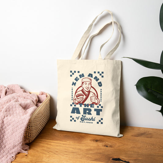 Sushi Chef Cotton Canvas Tote Bag