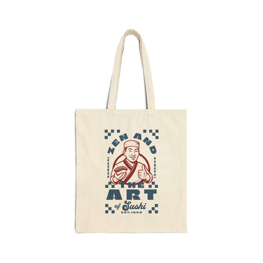 Sushi Chef Cotton Canvas Tote Bag
