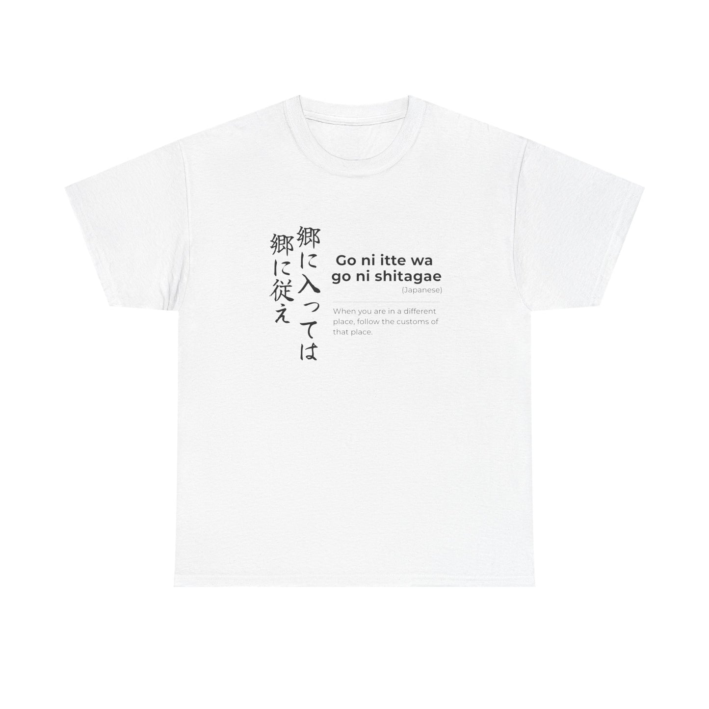 Gou ni itte wa Gou ni shitagahe (When in Rome, do as the Romans do) Unisex T-shirt
